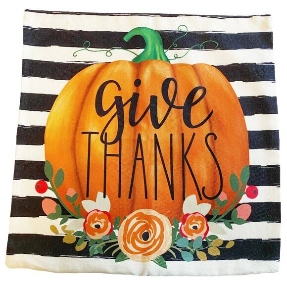 4TH EMOTION FALL DECOR PILLOW COVERS 18x18 SET OF 4 Farmhouse Sofa Couch Linen - Picture 7 of 12